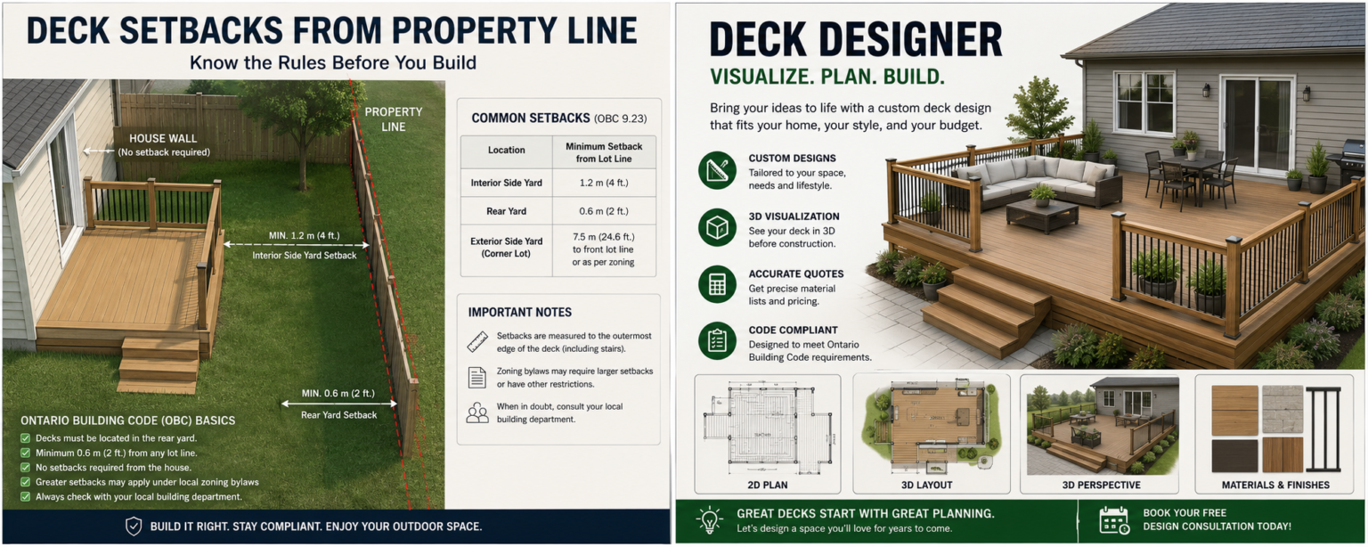 Deck Setback From Property Line Ontario (2026): Zoning Guide