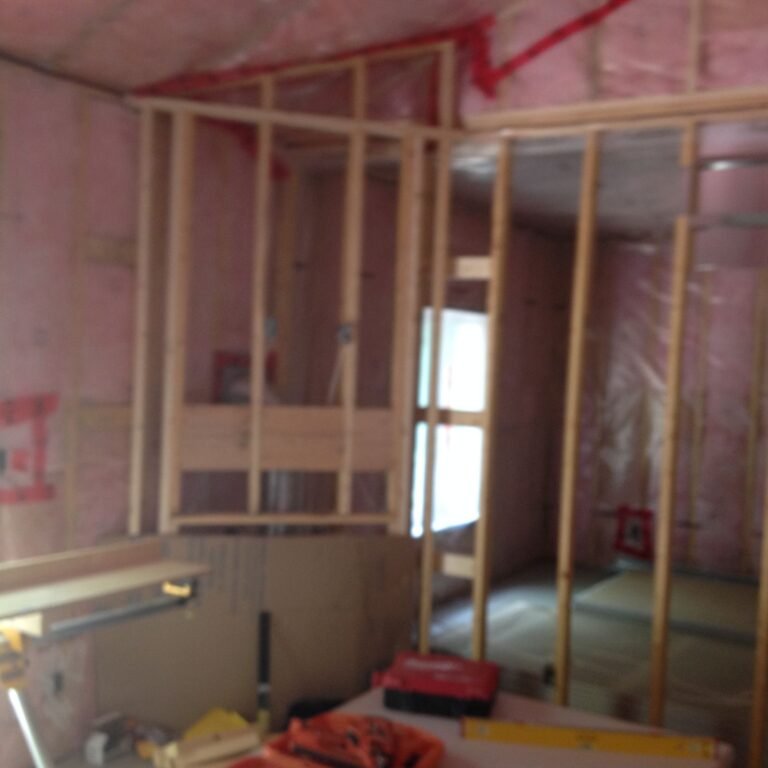 Insulated walls before drywall, Ontario